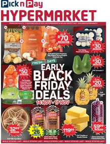 Pick n Pay Hypermarket Eastern Cape : Early Black Friday Specials (14 November - 17 November 2024)