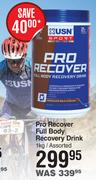 USN Pro Recover Full Body Recovery Drink Assorted-1Kg
