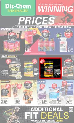 Dis-Chem : Winning Prices Sport (16 February - 19 March 2023), page 1