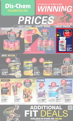 Dis-Chem : Winning Prices Sport (16 February - 19 March 2023), page 1