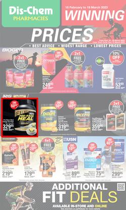 Dis-Chem : Winning Prices Sport (16 February - 19 March 2023), page 1