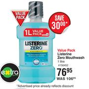 Listerine Zero Mouthwash Value Pack-1Ltr
