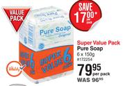 Pure Soap Super Value Pack-6 x 150g Per Pack