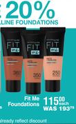 Maybelline Fit Me Foundations-Each