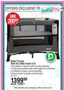 Baby Things Side By Side Travel Cot