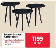 Monaco 3-Piece Coffee Table 463255-Per Set