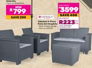 Contour Jabulani 4 Piece Patio Set Graphite