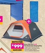 Camp Master Dome 320 Tent Plus The Weekender Sleeping Bag