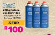 Cadac 220g Butane Gas Cartridge-For 3