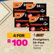 Bic Firelighters 24 Pack-For 4