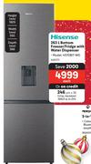 Hisense 263Ltr Bottom Frezzer/Fridge With Water Dispenser H370BIT-WD 