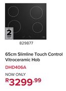 Defy 65cm Slimline Touch Control Vitroceramic Hob DHD406A 829877