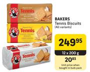 Bakers Tennis Biscuits (All Variants)-12 x 200g