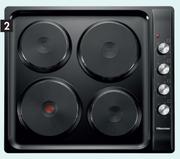 Hisense 600mm 4 Solid Plate Hob - H60STEB