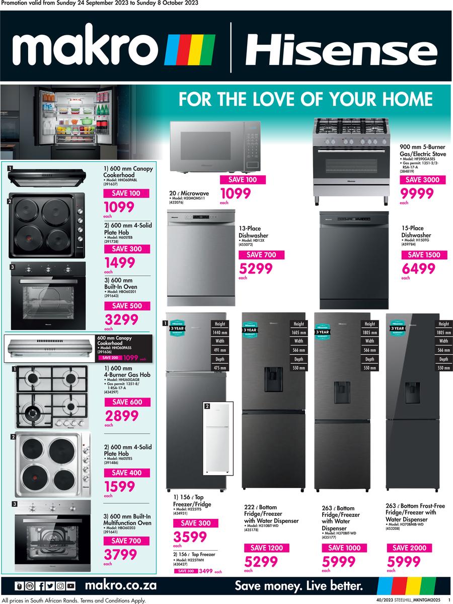 Hisense on sale fridge makro