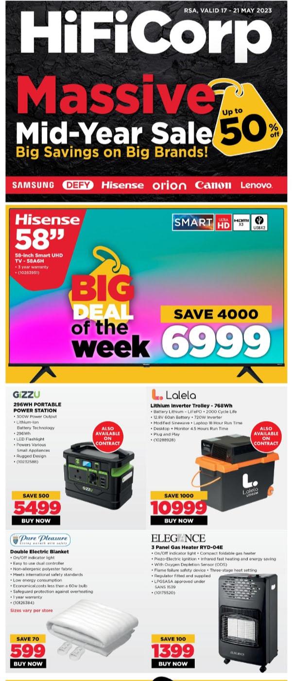 HiFi Corp : Massive Mid-Year Sale (17 May - 21 May 2023) — m.guzzle.co.za