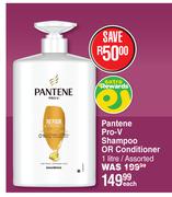 Pantene Pro-V Shampoo Or Conditioner Assorted-1L Each