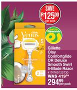 Gillette Venus Olay Comfortglide Or Deluxe Smooth Swirl 5 Blade Razor-Per Pack