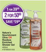 Nature's Nourishment Olive Or Rooibos Enriched Shower Gel-400ml