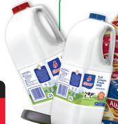 Clover Fresh Milk Jug Full Cream Or Low Fat-2L Each