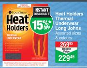 Heat Holders Thermal Underwear Long Johns