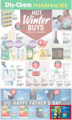 Dis-Chem : Hot Winter Buys (19 May - 19 June 2022), page 1