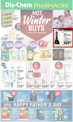 Dis-Chem : Hot Winter Buys (19 May - 19 June 2022), page 1