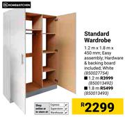 Home & Kitchen Standard Wardrobe With Hardware & Backing Board 1.8m 850013493