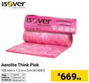 Isover Aerolite Think Pink 135mm X 1.2m X 5m 419287-Each