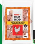 Spar IQF Chicken Mixed Portions-4Kg