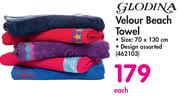 Glodina Velour Beach Towel-Each