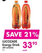 Lucozade Energy Drink (All Variants)-1L Each