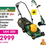 Trimtech 1300W Plus 650W Lawnmower Trimmer Combo-Per Combo