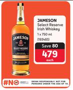 Jameson Select Reserve Irish Whisky-750ml Each