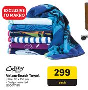 Colibri Velour Beach Towel-Each