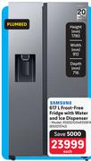 Samsung 617L Frost Free Fridge With Water & Ice Dispenser RS65DG54R3S9FA