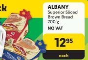 Albany Superior Sliced Brown Bread-700g