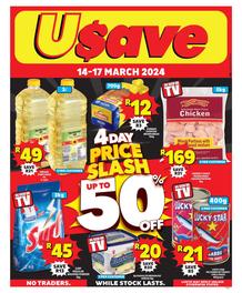 Usave Gauteng, Mpumalanga, North West And Limpopo : 4 Day Price Slash (14 March - 17 March 2024 While Stocks Last)