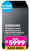 Samsung 14Kg Top Loader Washing Machine WA14CG5745BDFA