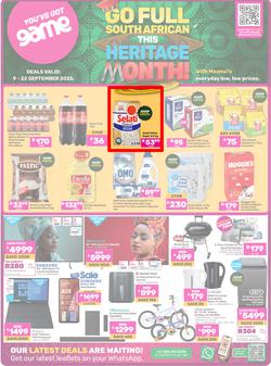 Game : Go Full South African This Heritage Month (09 September - 22 September 2025), page 1