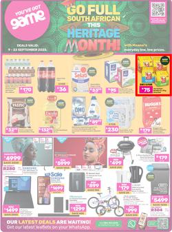 Game : Go Full South African This Heritage Month (09 September - 22 September 2025), page 1