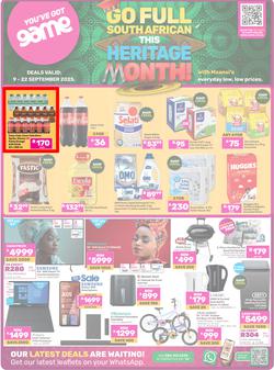Game : Go Full South African This Heritage Month (09 September - 22 September 2025), page 1