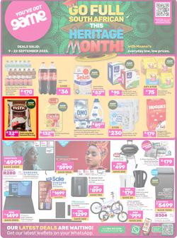 Game : Go Full South African This Heritage Month (09 September - 22 September 2025), page 1