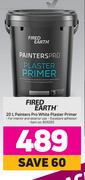 Fired Earth 20L Painters Pro White Plaster Primer