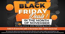 Tafelberg Furnishers : Black Friday Deals (03 November - 12 November 2023)