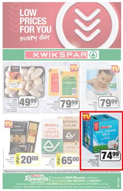 KWIKSPAR EASTERN CAPE : Low Prices For You (26 October - 7 November 2021) Valid in Abbotsford, Beacon Isle, Beetlestone, Burt Drive, Butterworth, page 1