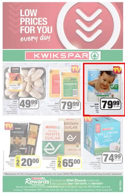 KWIKSPAR EASTERN CAPE : Low Prices For You (26 October - 7 November 2021) Valid in Abbotsford, Beacon Isle, Beetlestone, Burt Drive, Butterworth, page 1