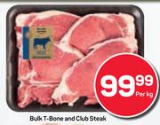 Bulk T-Bone And Club Steak-Per Kg