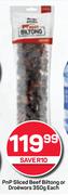PnP Sliced Beef Biltong Or Droewors-350g Each