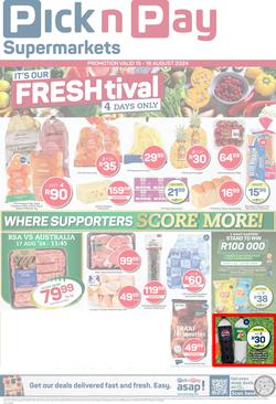 Pick n Pay Eastern Cape : Fresh Specials (15 August - 18 August 2024), page 1